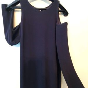 NWT Expo Nite long black dress with cold shoulder long sleeves Size 10